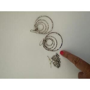 Pair of sterling silver earrings